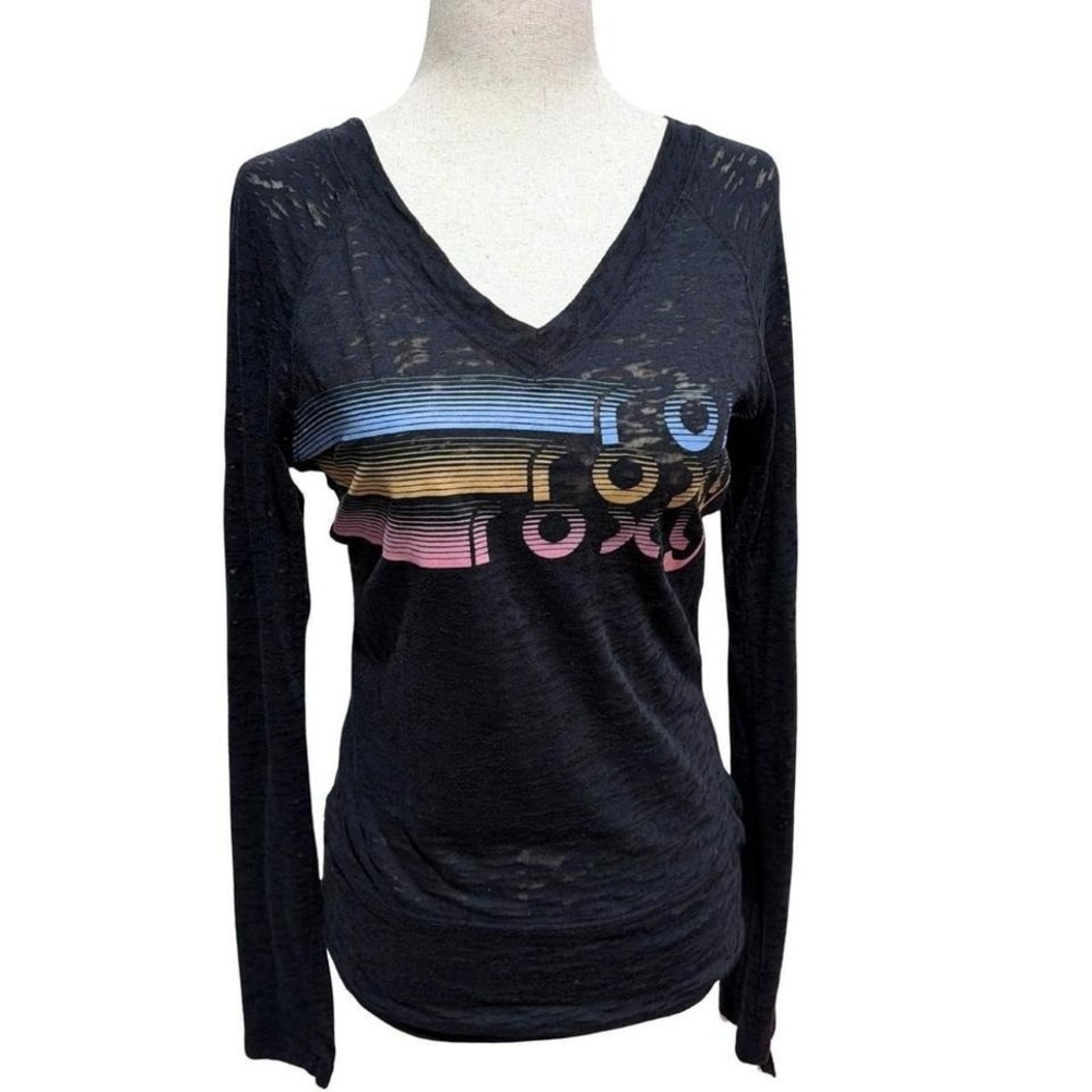 Y2K 2000's Black Roxy burnout long sleeve shirt